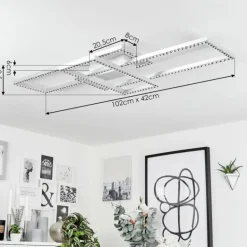 Plafonnier Serranos LED Aluminium, 1 lumière