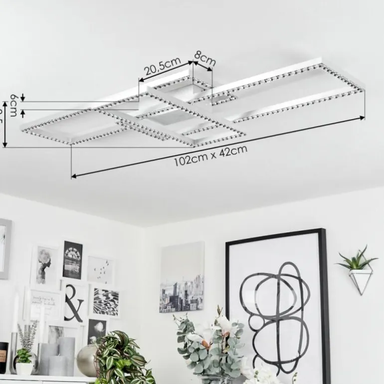 Plafonnier Serranos LED Aluminium, 1 lumière