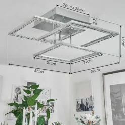Plafonnier Serranos LED Aluminium, 1 lumière