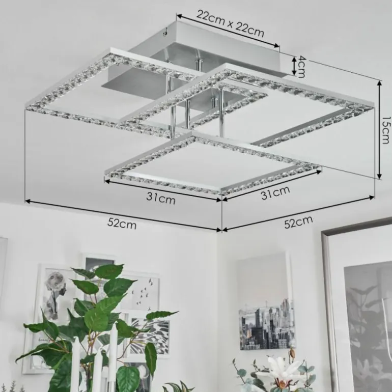 Plafonnier Serranos LED Aluminium, 1 lumière
