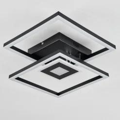 Plafonnier Serzedelo LED Noir, 1 lumière