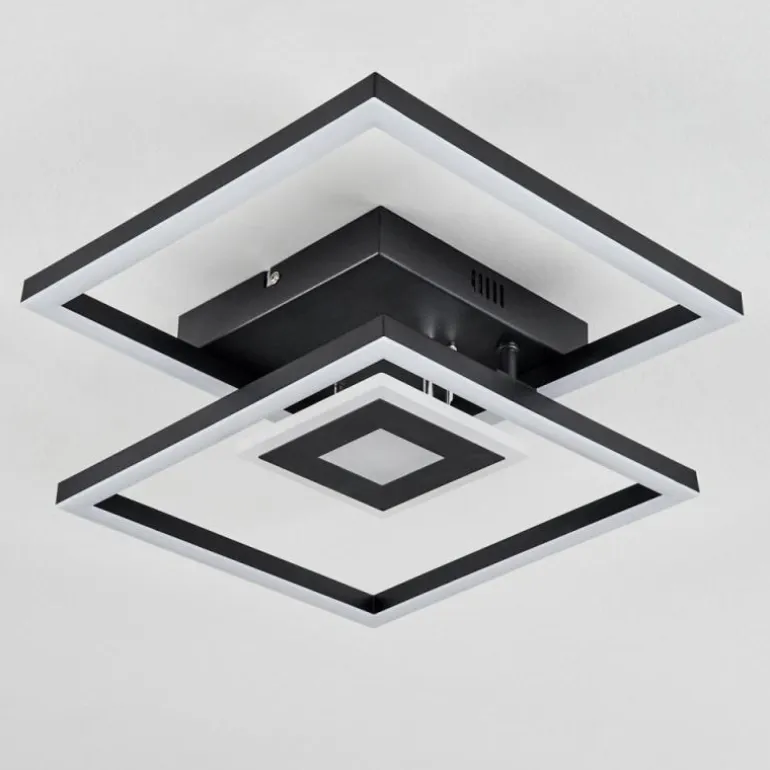 Plafonnier Serzedelo LED Noir, 1 lumière