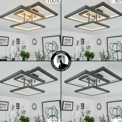 Plafonnier Solaro LED Gris, 1 lumière