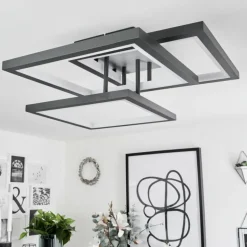 Plafonnier Solaro LED Gris, 1 lumière