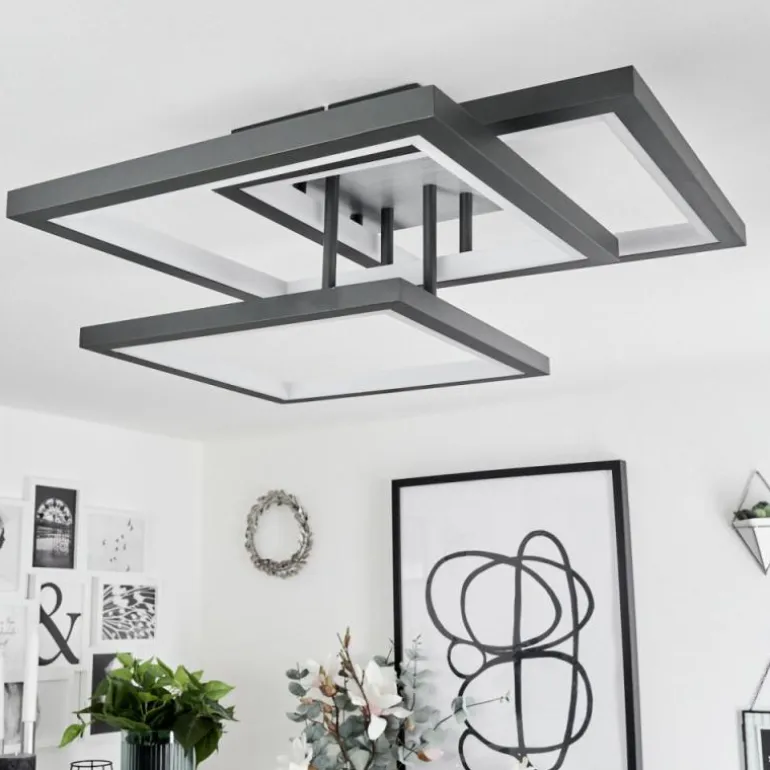 Plafonnier Solaro LED Gris, 1 lumière