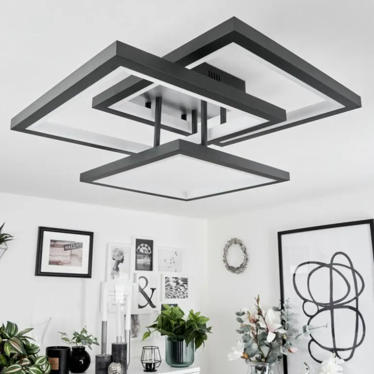 Plafonnier Solaro LED Gris, 1 lumière