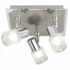 Plafonnier à spots Brilliant Leuchten Lea Chrome, Blanc, 3 lumières