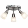 Plafonnier à spots rond Brilliant Bethany LED Chrome, 3 lumières