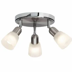 Plafonnier à spots rond Brilliant Bethany LED Chrome, 3 lumières