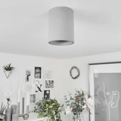 Plafonnier Stettler Gris, 1 lumière