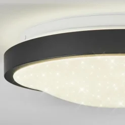 Plafonnier Subles LED Noir, Blanc, 1 lumière, Détecteur de mouvement