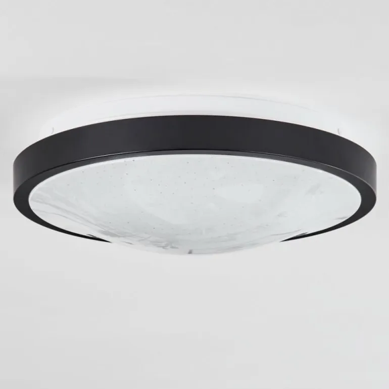 Plafonnier Subles LED Noir, Blanc, 1 lumière, Détecteur de mouvement