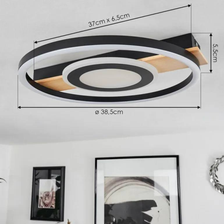 Plafonnier Taboneira LED Écru, Noir, Blanc, 1 lumière