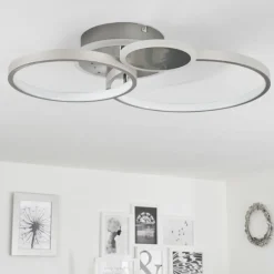 Plafonnier Tagsdorff LED Chrome, Nickel mat, 1 lumière