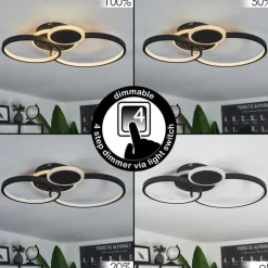 Plafonnier Tagsdorff LED Noir, Blanc, 1 lumière