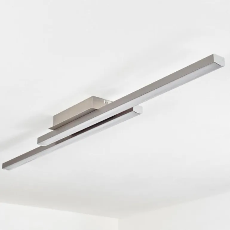 Plafonnier Tamizat LED Nickel mat, 2 lumières, Changeur de couleurs