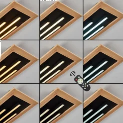 Plafonnier Tojeirinha LED Écru, Noir, 2 lumières