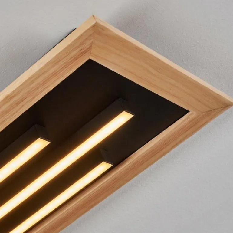 Plafonnier Tojeirinha LED Écru, Noir, 2 lumières