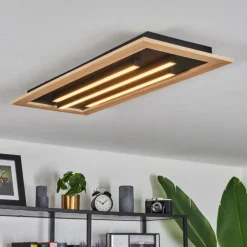 Plafonnier Tojeirinha LED Écru, Noir, 2 lumières