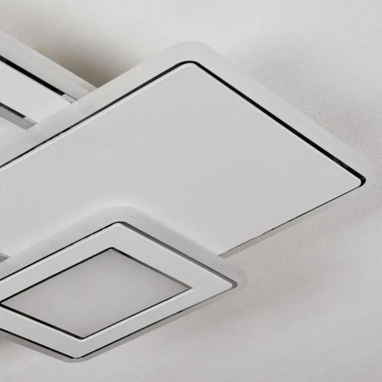 Plafonnier Tomazes LED Blanc, 1 lumière, Télécommandes