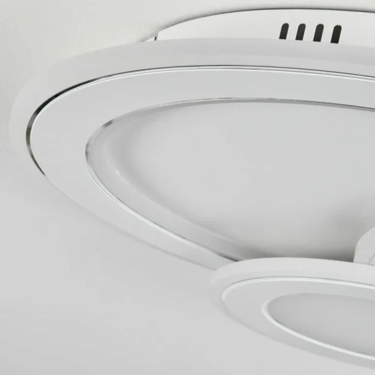 Plafonnier Tomazes LED Blanc, 1 lumière, Télécommandes