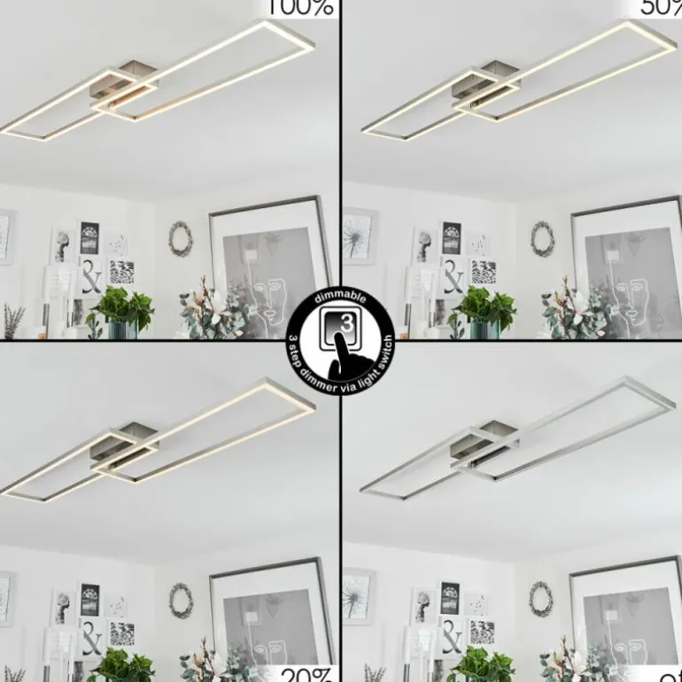 Plafonnier Torres LED Blanc, 1 lumière