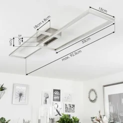 Plafonnier Torres LED Blanc, 1 lumière
