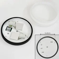 Plafonnier Valpedre Noir, 2 lumières