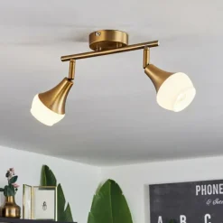 Plafonnier Venizy Vieux laiton, 2 lumières