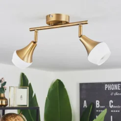 Plafonnier Venizy Vieux laiton, 2 lumières