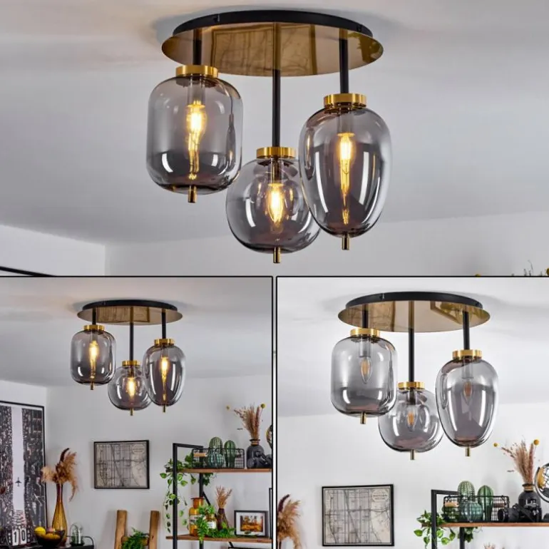 Plafonnier Verbania Laiton, 3 lumières