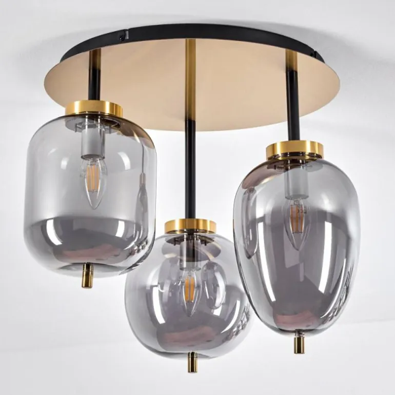 Plafonnier Verbania Laiton, 3 lumières