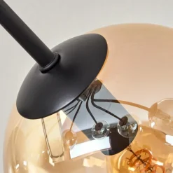 Plafonnier - Verre 10 cm, 12 cm, 15 cm Gastor Ambre, Fumé, 7 lumières
