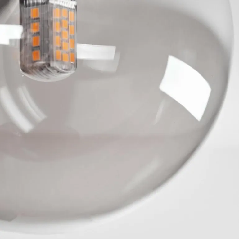 Plafonnier - Verre 10 cm, 12 cm, 15 cm Chehalis Ambre, Fumé, 10 lumières