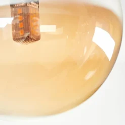 Plafonnier - Verre 10 cm, 12 cm, 15 cm Chehalis Ambre, Fumé, 10 lumières