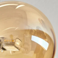 Plafonnier - Verre 10 cm, 12 cm, 15 cm Chehalis Ambre, 6 lumières
