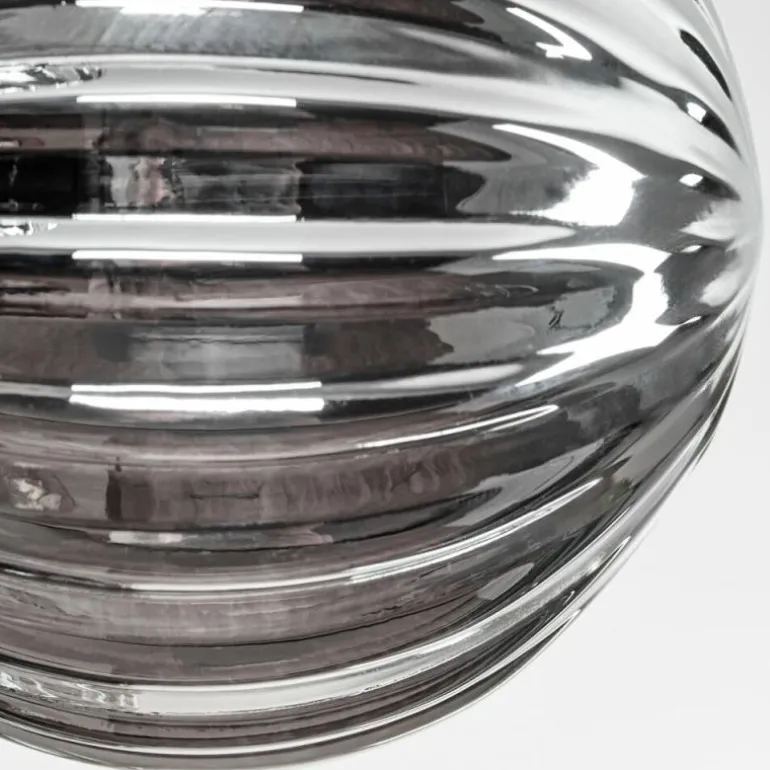 Plafonnier - Verre 10 cm, 12 cm, 15 cm Chehalis Fumé, 8 lumières