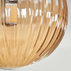 Plafonnier - Verre 10 cm, 12 cm, 15 cm Chehalis Ambre, Fumé, 10 lumières