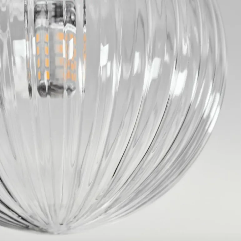 Plafonnier - Verre 10 cm, 12 cm, 15 cm Chehalis Clair, 10 lumières