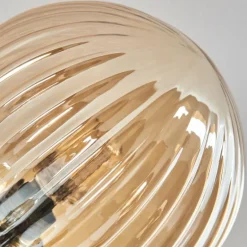 Plafonnier - Verre 12 cm, 15 cm Chehalis Ambre, 6 lumières