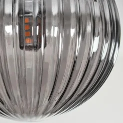 Plafonnier - Verre 10 cm, 12 cm, 15 cm Chehalis Fumé, 10 lumières