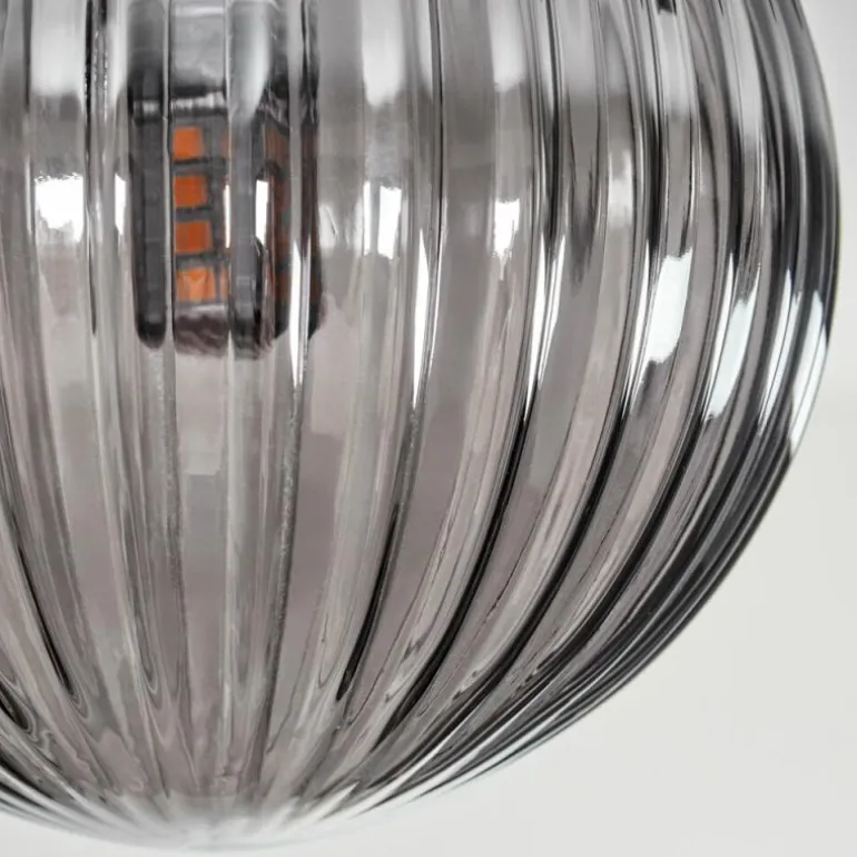 Plafonnier - Verre 10 cm, 12 cm, 15 cm Chehalis Fumé, 10 lumières