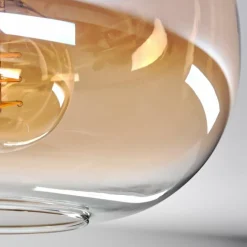 Plafonnier - Verre 30 cm Apedo Ambre, Clair, 1 lumière