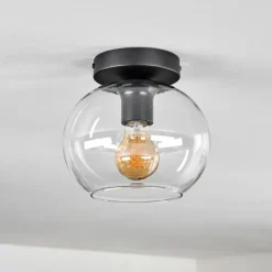 Plafonnier - Verre 20 cm Apedo Clair, 1 lumière