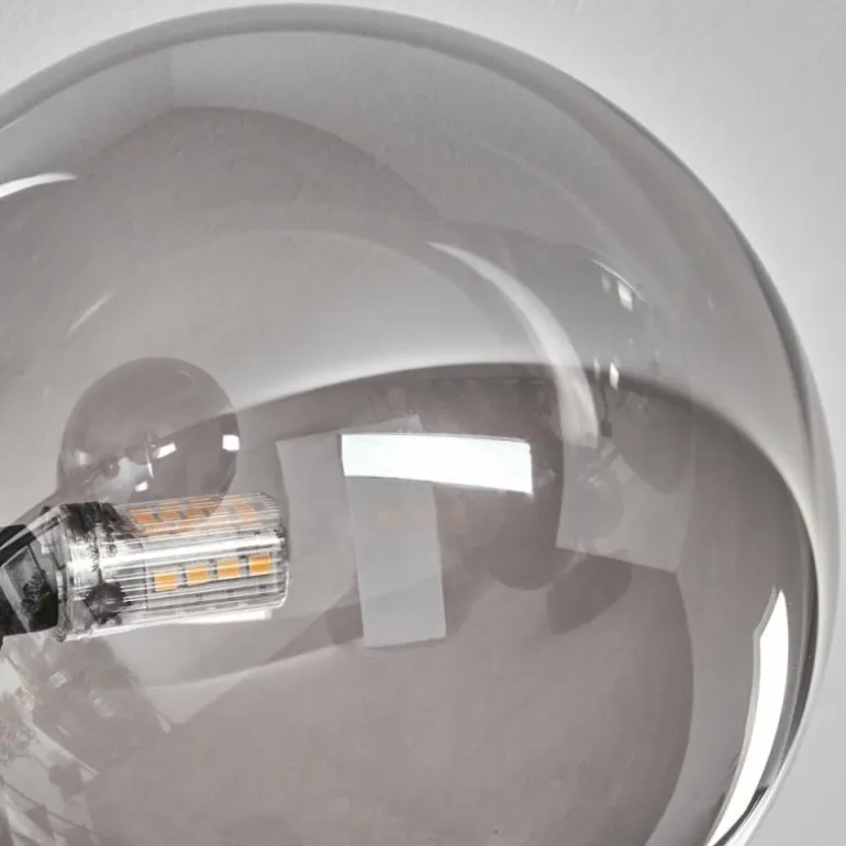 Plafonnier - Verre 15 cm Chehalis Fumé, 6 lumières