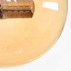 Plafonnier - Verre 10 cm Chehalis Ambre, 8 lumières