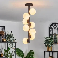 Plafonnier - Verre 10 cm Chehalis Blanc, 8 lumières