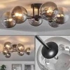 Plafonnier - Verre 15 cm Chehalis Clair, Fumé, 6 lumières