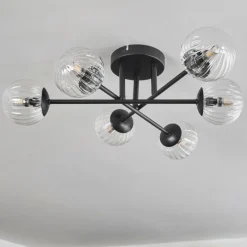 Plafonnier - Verre 10 cm Chehalis Clair, 6 lumières