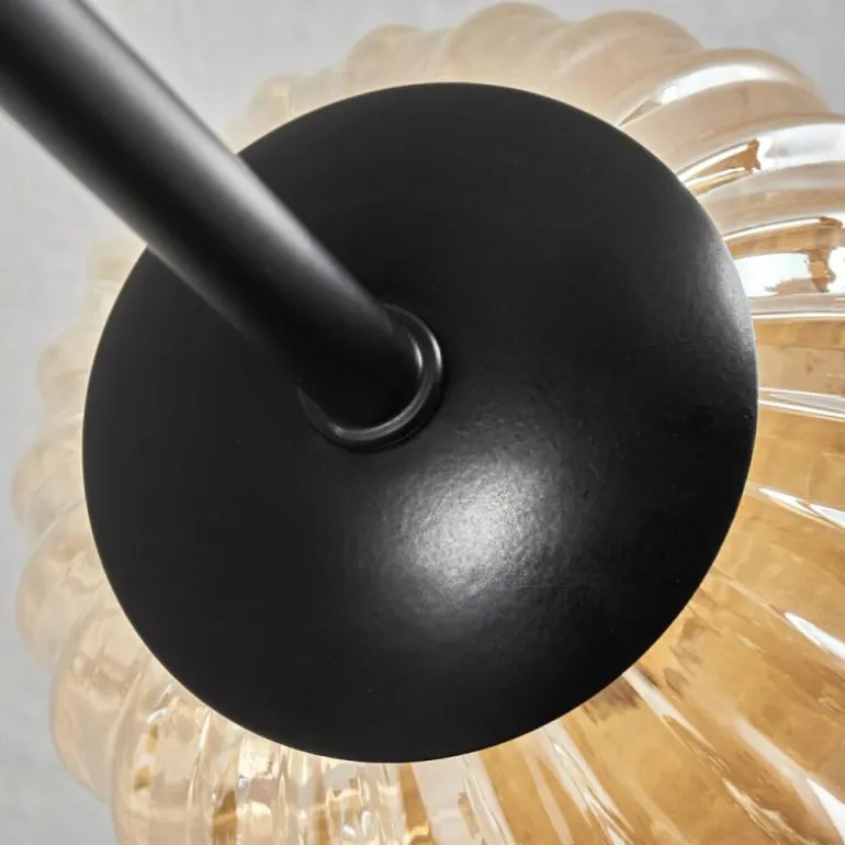 Plafonnier - Verre 10 cm Chehalis Ambre, 6 lumières